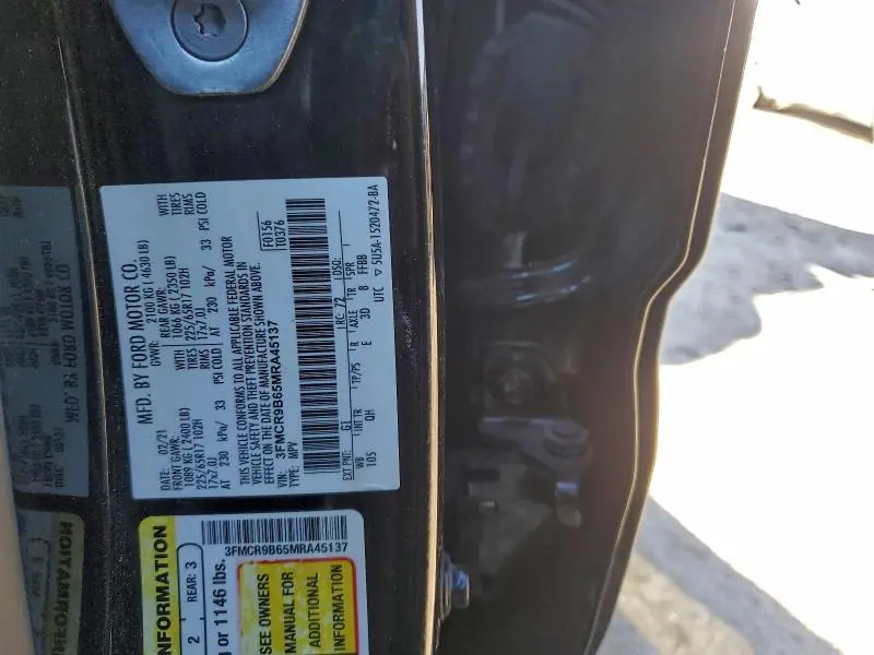 2021 FORD BRONCO SPORT BIG BEND  