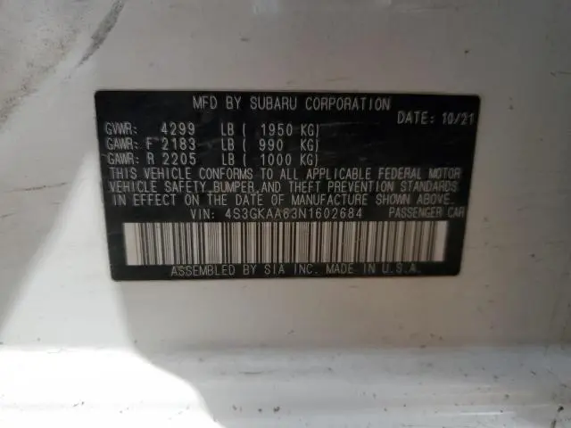 2022 SUBARU IMPREZA   