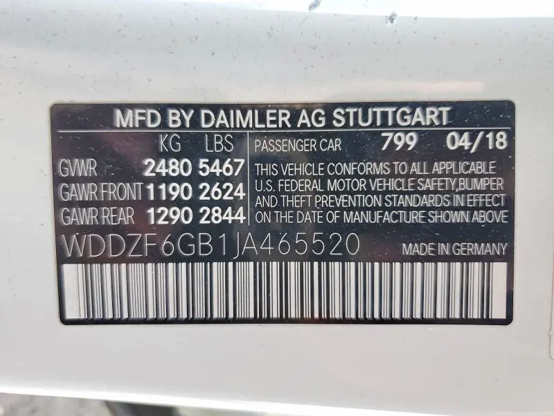 2018 MERCEDES-BENZ E 400 4MATIC  