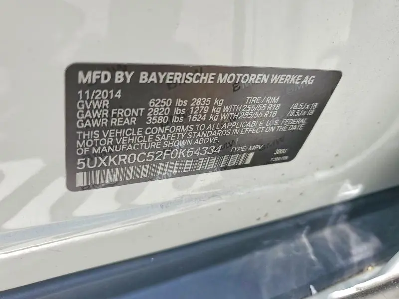 2015 BMW X5 XDRIVE35I  