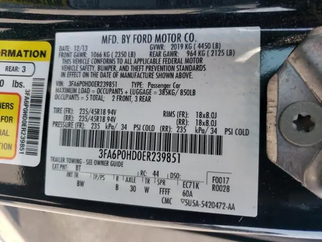 2014 FORD FUSION SE  