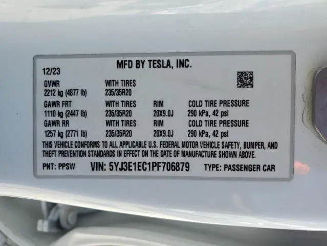 2023 TESLA MODEL 3 