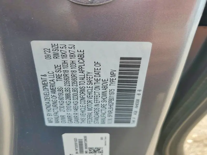2023 HONDA ODYSSEY EXL  