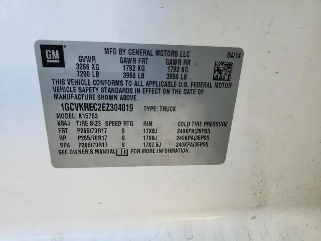 2014 CHEVROLET SILVERADO K1500 LT  