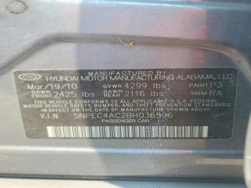 2011 HYUNDAI SONATA SE  