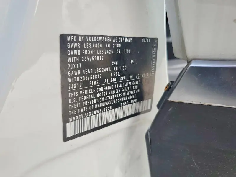 2017 VOLKSWAGEN TIGUAN WOLFSBURG  