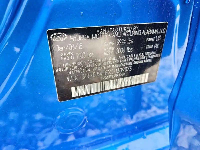 2018 HYUNDAI ELANTRA SEL  