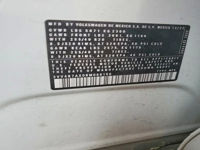 2024 VOLKSWAGEN TIGUAN SEL R-LINE BLACK  