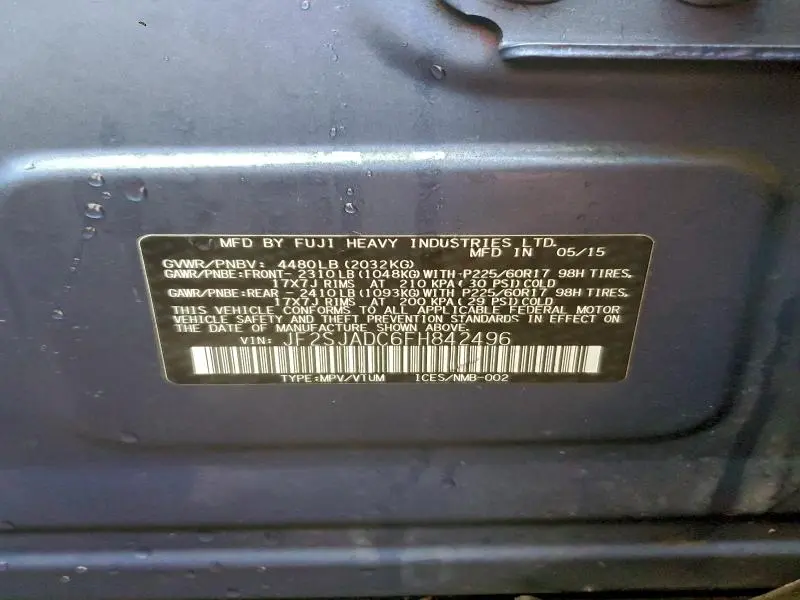 2015 SUBARU FORESTER 2.5I PREMIUM  