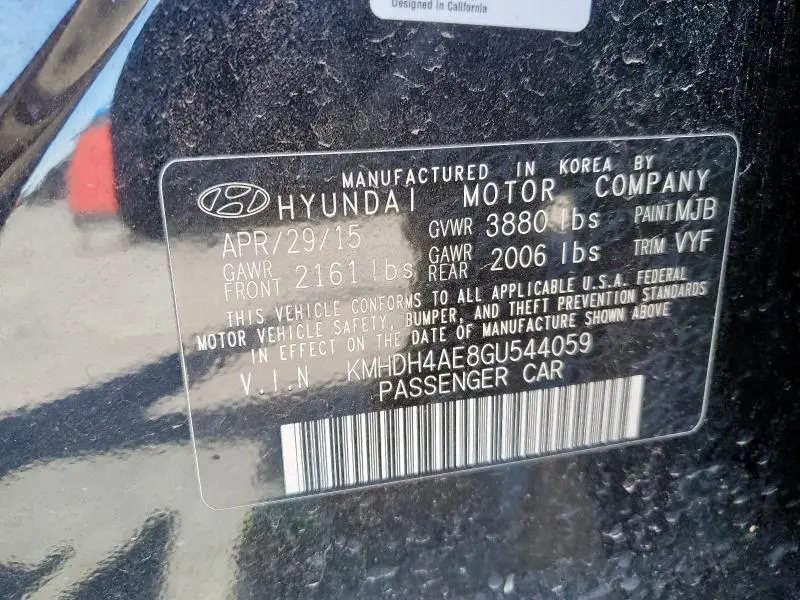 2016 HYUNDAI ELANTRA SE