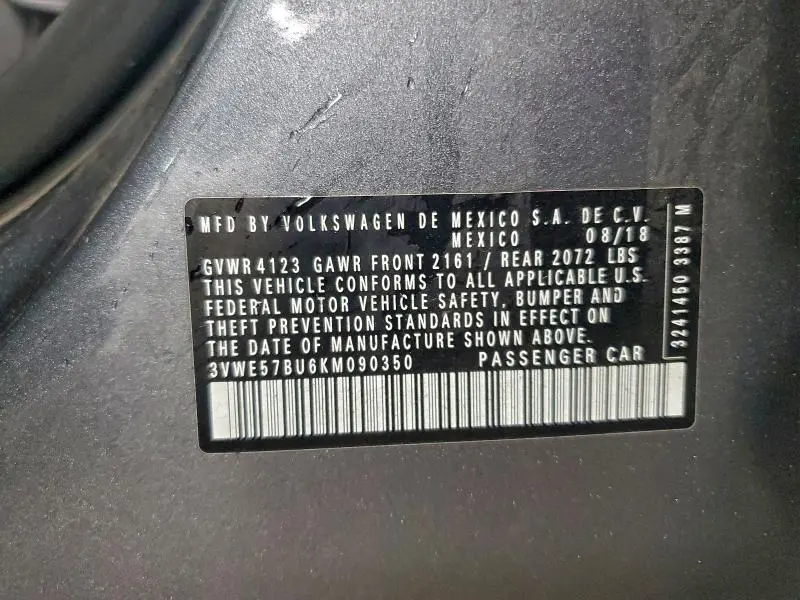 2019 VOLKSWAGEN JETTA SEL  