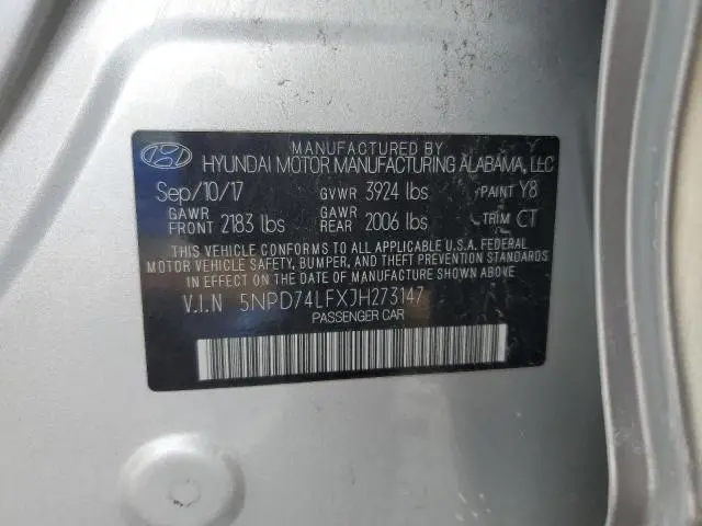 2018 HYUNDAI ELANTRA SE