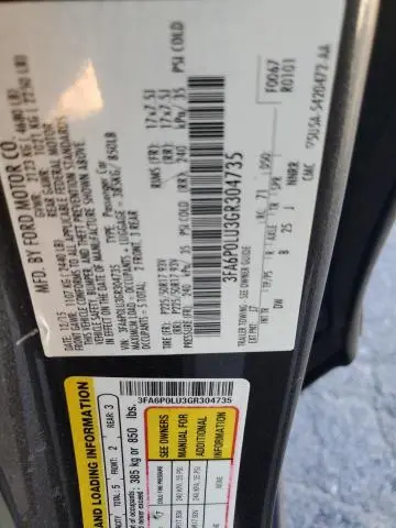 2016 FORD FUSION SE HYBRID  