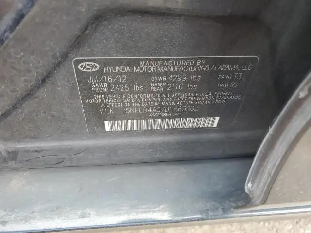 2013 HYUNDAI SONATA GLS  