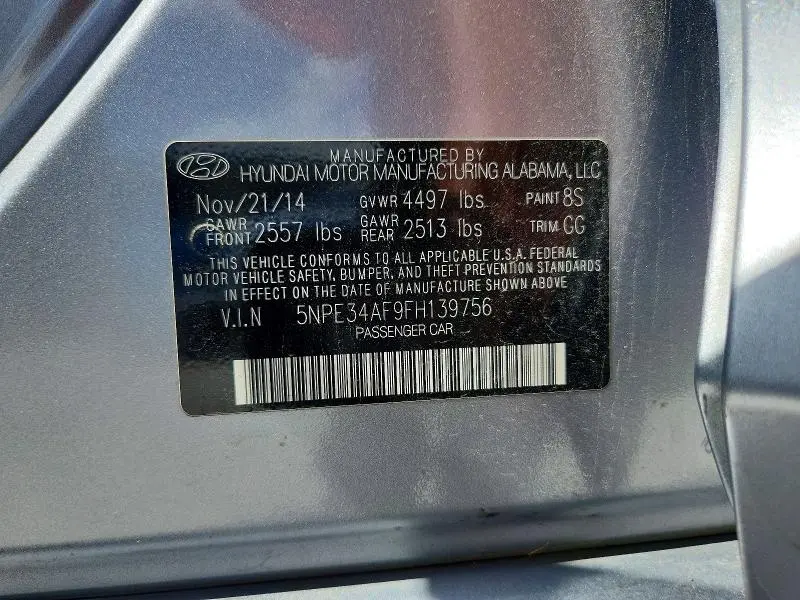 2015 HYUNDAI SONATA SPORT  