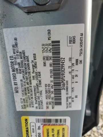 2014 FORD FUSION SE PHEV  