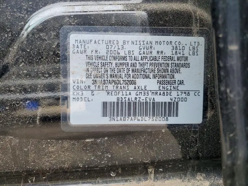 2013 NISSAN SENTRA S  