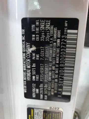 2013 HYUNDAI SANTA FE SPORT   