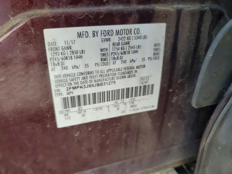 2018 FORD EDGE SEL  