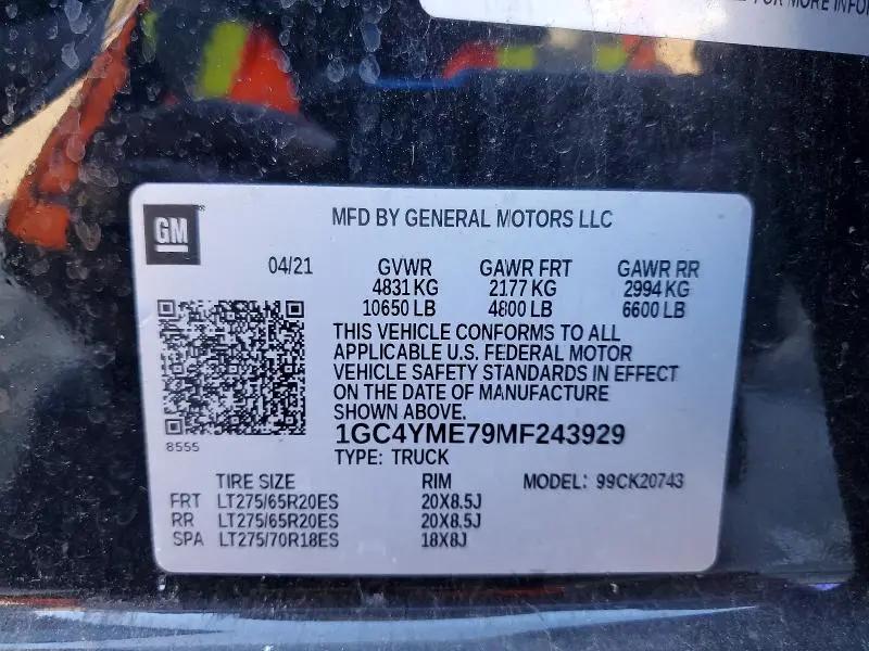 2021 CHEVROLET SILVERADO K2500 CUSTOM  