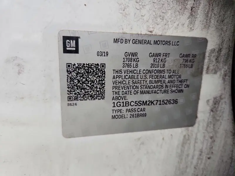 2019 CHEVROLET CRUZE LS  