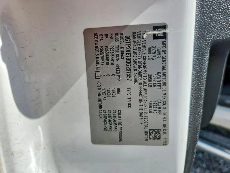 2013 GMC SIERRA K1500 SLE  