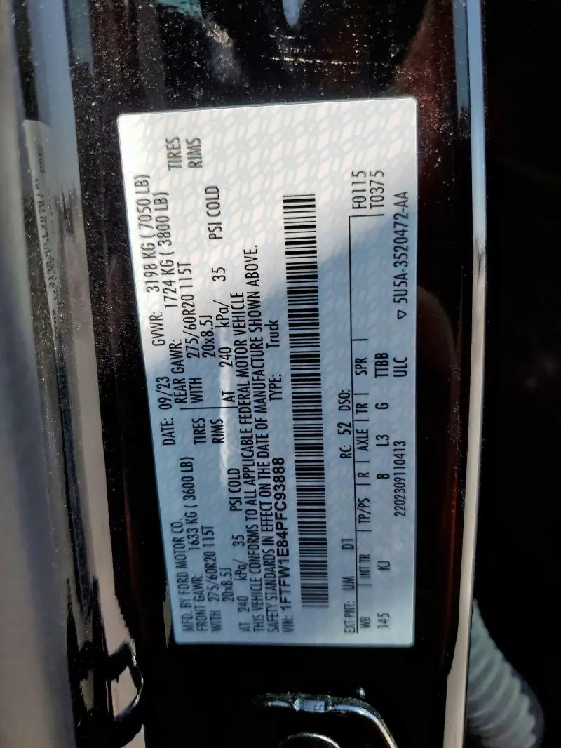 2023 FORD F150 SUPERCREW  