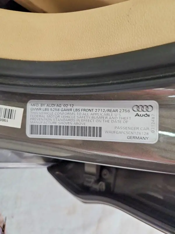 2012 AUDI A6 PREMIUM  