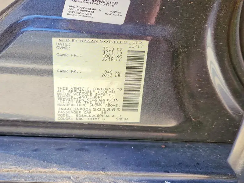 2013 NISSAN ALTIMA 2.5  