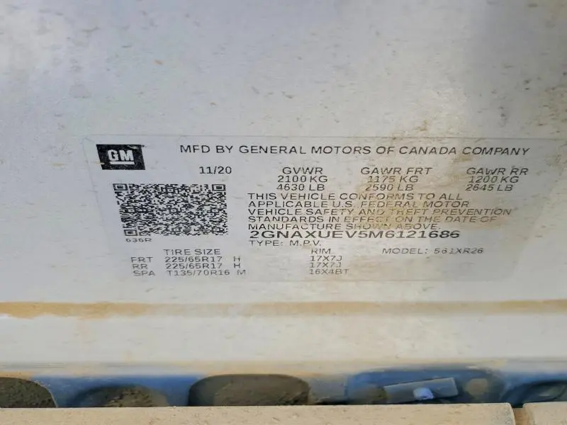 2021 CHEVROLET EQUINOX LT  