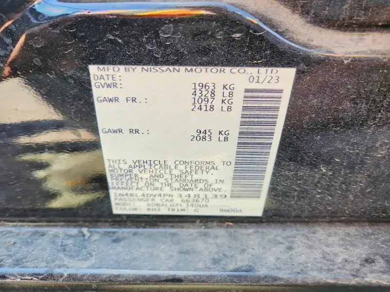 2023 NISSAN ALTIMA 2.5 SV  