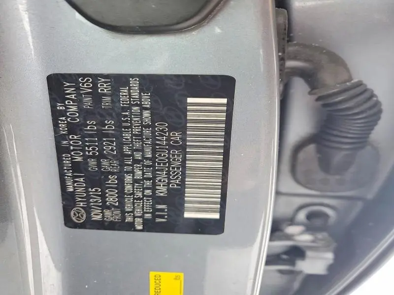 2016 HYUNDAI GENESIS 3.8L  