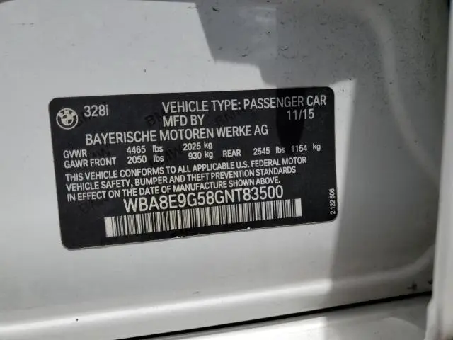 2016 BMW 328 I SULEV