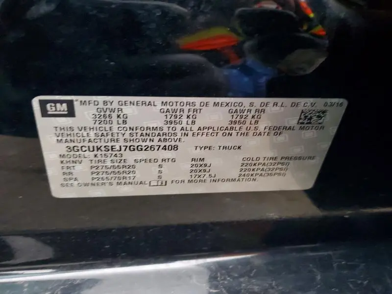 2016 CHEVROLET SILVERADO K1500 LTZ  