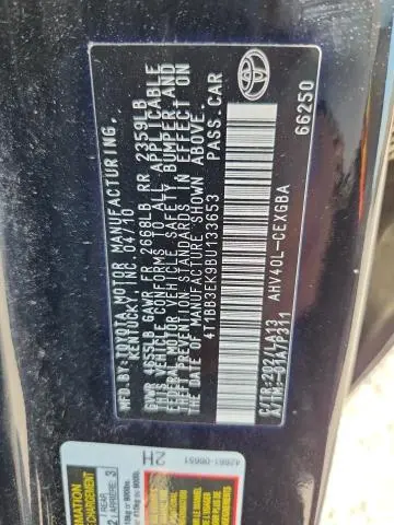 2011 TOYOTA CAMRY HYBRID  