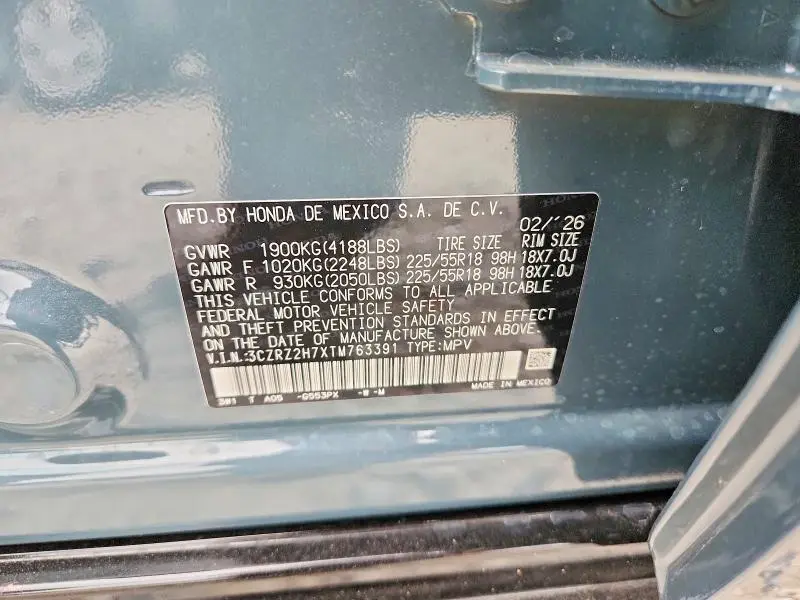 2026 HONDA HR-V EXL  