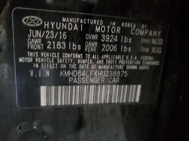 2017 HYUNDAI ELANTRA SE  