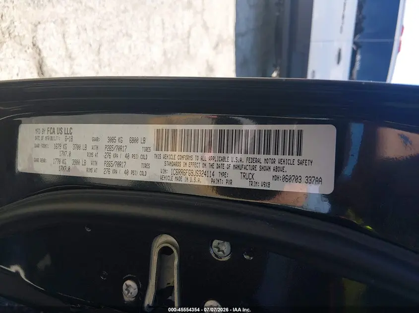 2018 RAM 1500 TRADESMAN  4X2 6'4 BOX