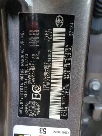 2023 TOYOTA CAMRY XSE  