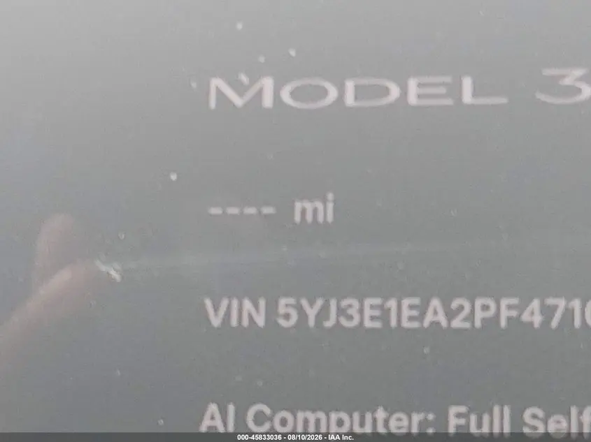 2023 TESLA MODEL 3 REAR-WHEEL DRIVE