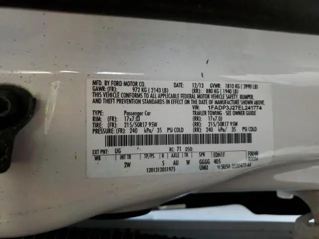2014 FORD FOCUS TITANIUM  