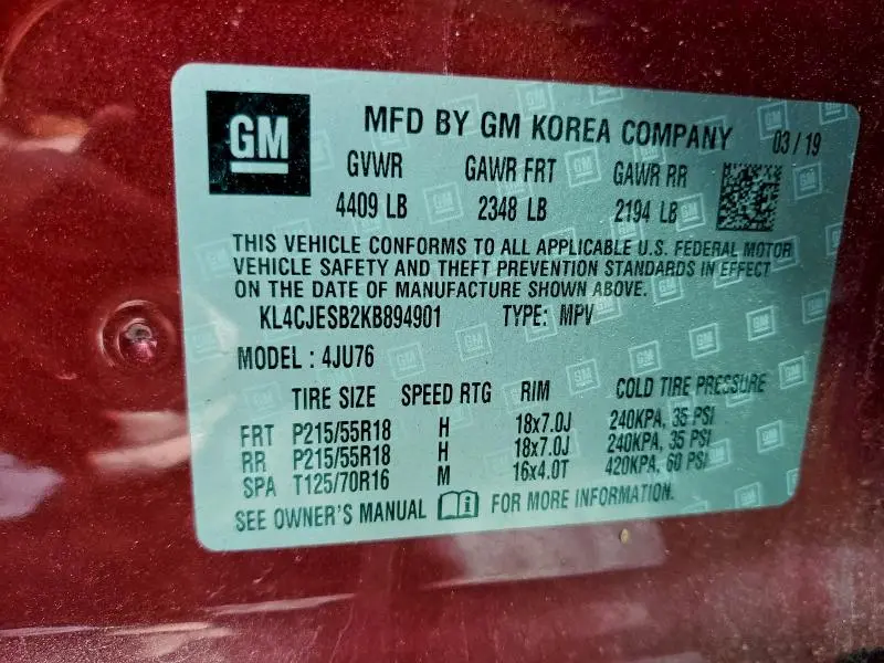 2019 BUICK ENCORE PREFERRED  