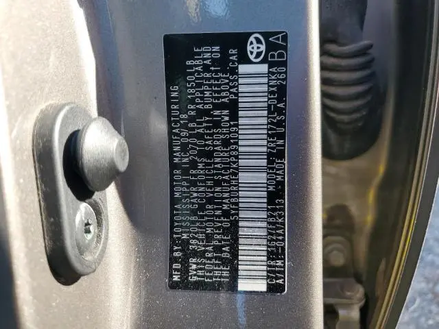 2019 TOYOTA COROLLA L  