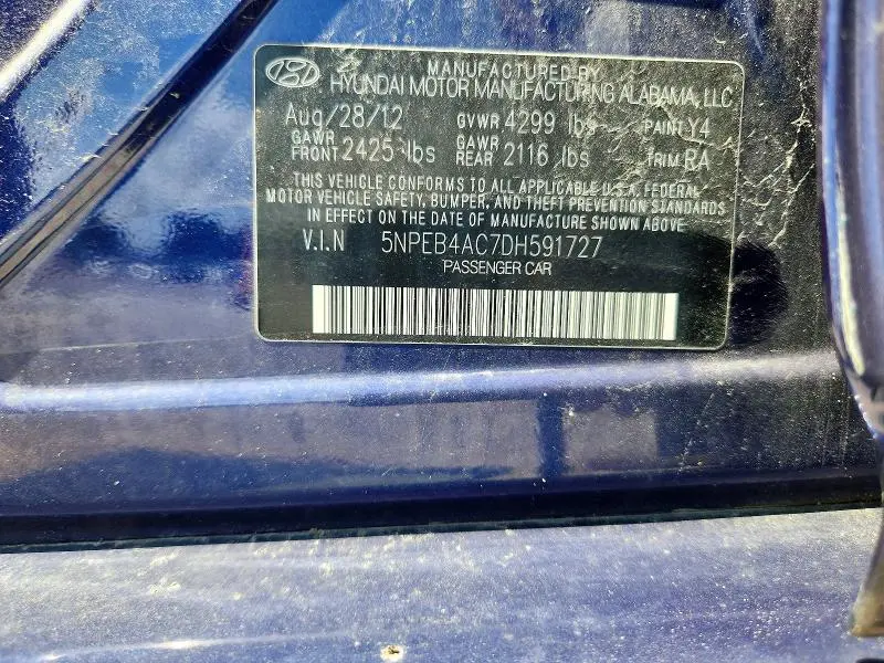 2013 HYUNDAI SONATA GLS  