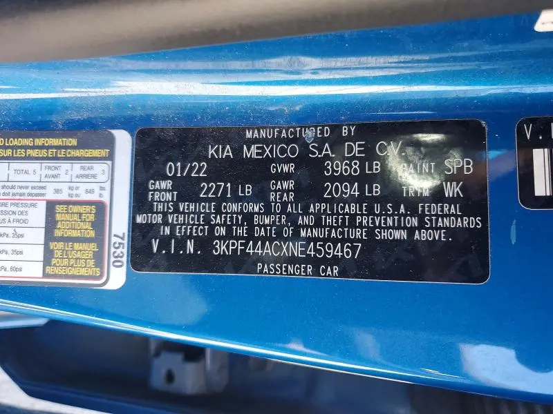 2022 KIA FORTE GT  