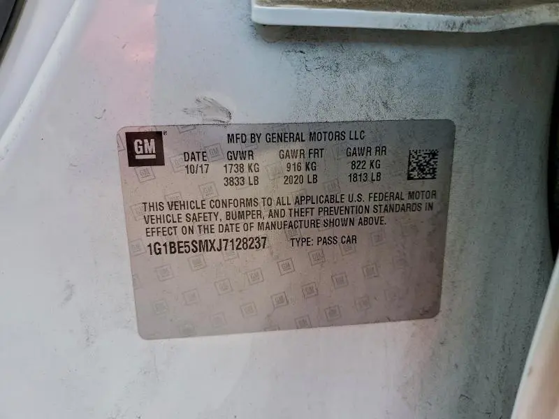 2018 CHEVROLET CRUZE LT  