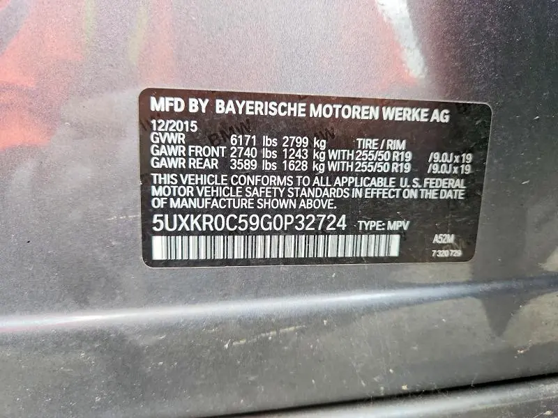 2016 BMW X5 XDRIVE35I  