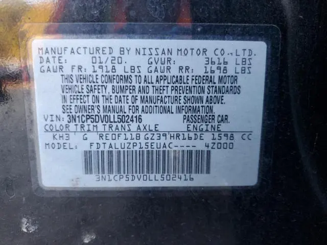 2020 NISSAN KICKS SR  