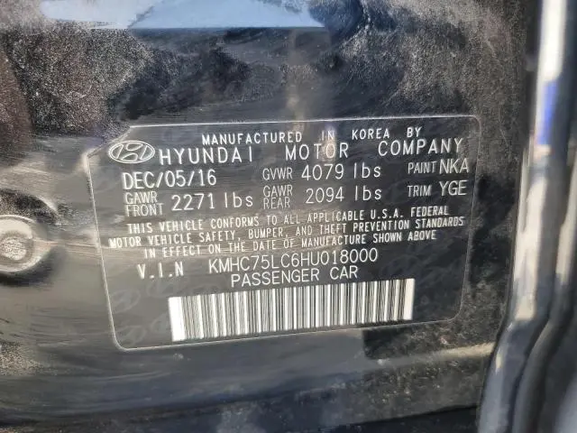 2017 HYUNDAI IONIQ SEL  