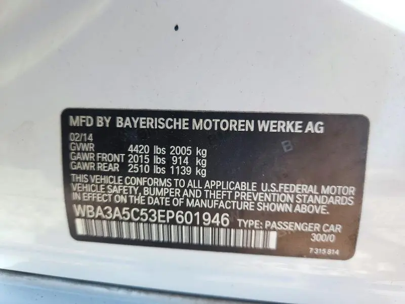 2014 BMW 328 I  